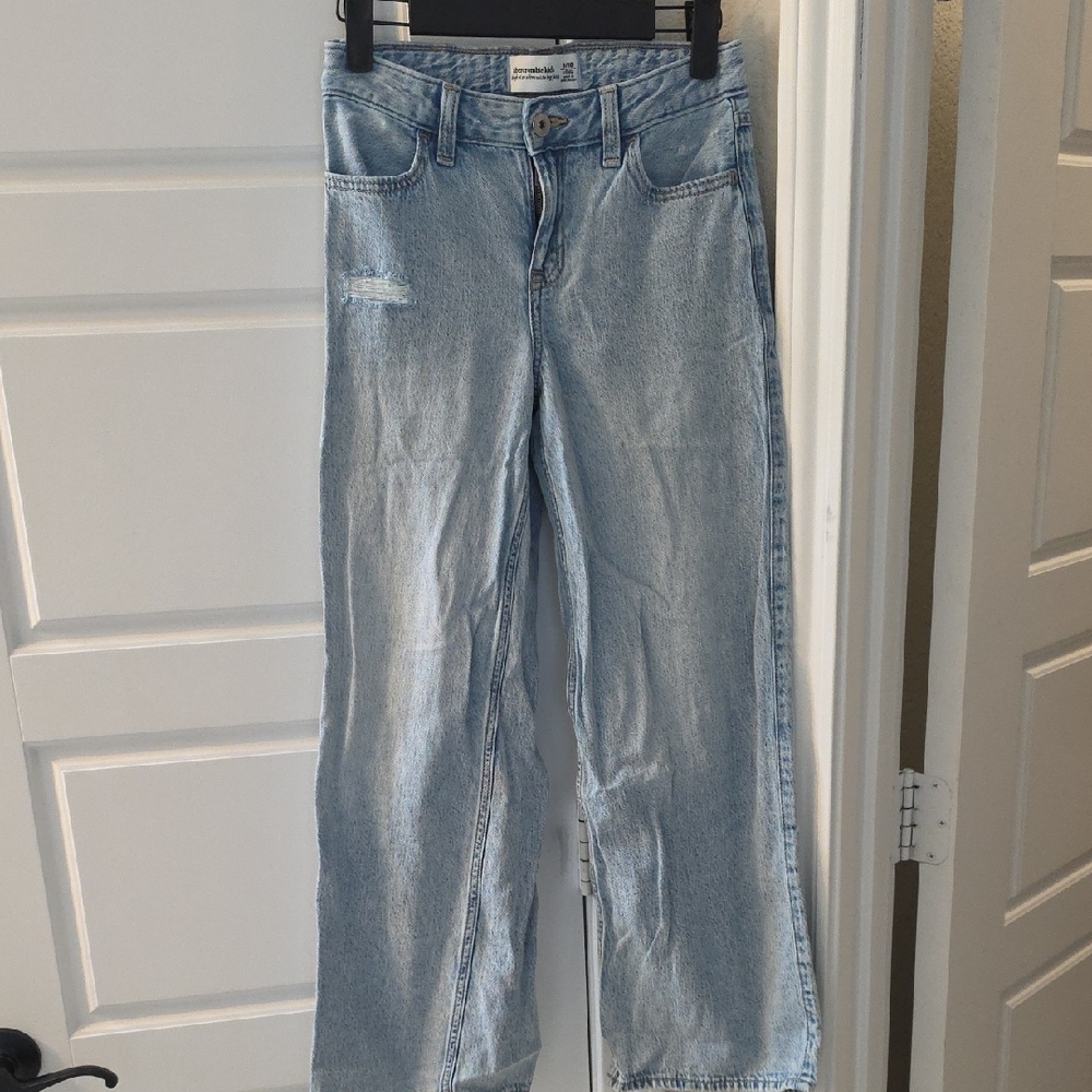 Abercrombie Kids Light Wash Straight Leg Jeans